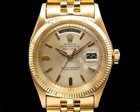 18ct yellow gold rolex oyster perpetual day-date|Rolex Day-Date president 40mm.